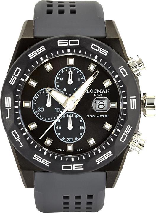 Immagine prodotto Locman Orologio da uomo Stealth Chronograph Grey Ref. 0217 (Cronografo, 46 mm)