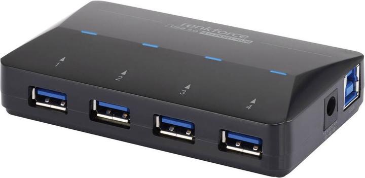 Immagine prodotto Renkforce Hub USB 3.0 a 4+1 porte con neve (USB-B, 5 Porti)