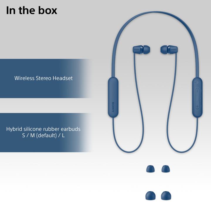 Actual product image Sony WI-C100 (No noise cancelling, 25 h, Wireless)
