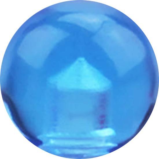 Star Piercing Micro Kugel hellblau transparent (ohne Messing, Acryl)