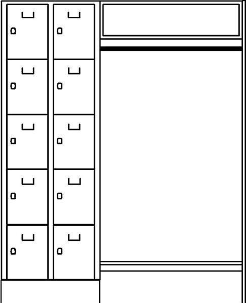 Actual product image Wolf locker room wardrobe system (147 cm, 185 cm)