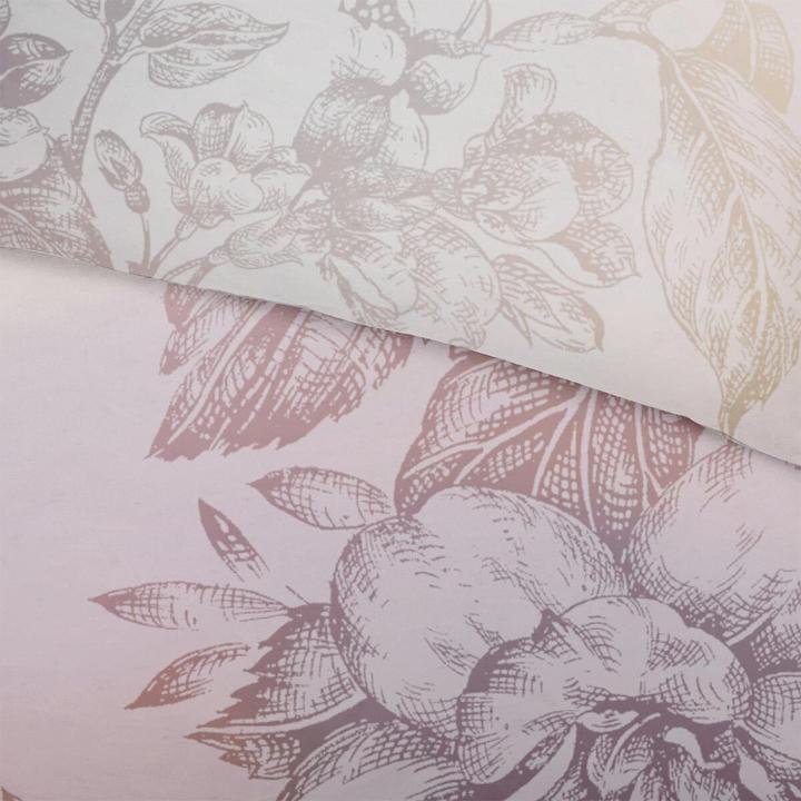 Actual product image Dormisette Mako-Satin Bettwäsche Floral lila (Bedding set, 135x200 cm + 80x80 cm)