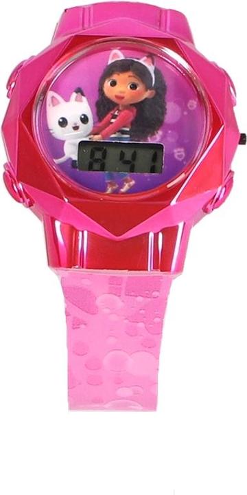 Actual product image Accutime Gabby's Dollhouse wristwatch set with accessories, children's LCD watch with digital display, bli (Digital watch)