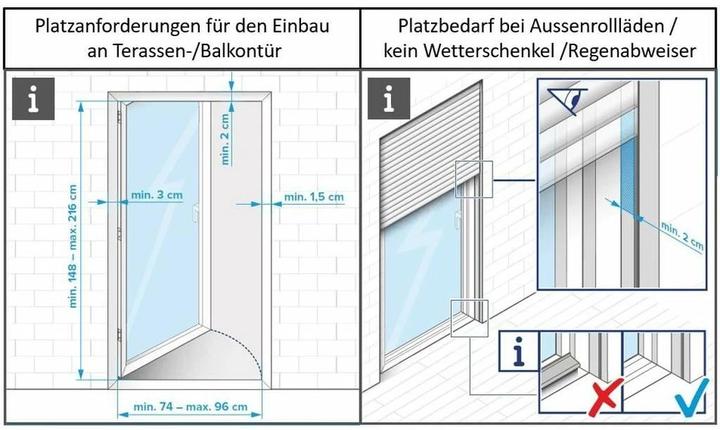 Produktbild tesa FALT Insektenschutz für Türen, grössenverstellbarer Alu-Rahmen, faltbar (220 x 100 cm)