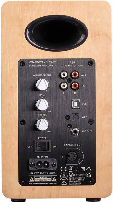 Actual product image Edifier Speakers Airpulse A80 (brown) (1 pair, 20 W)