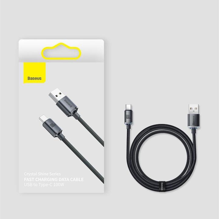Produktbild Baseus Crystal Shine Series Fast Charging Data Cable USB to Type-C 100W 2m Blue (2 m, USB 2.0)