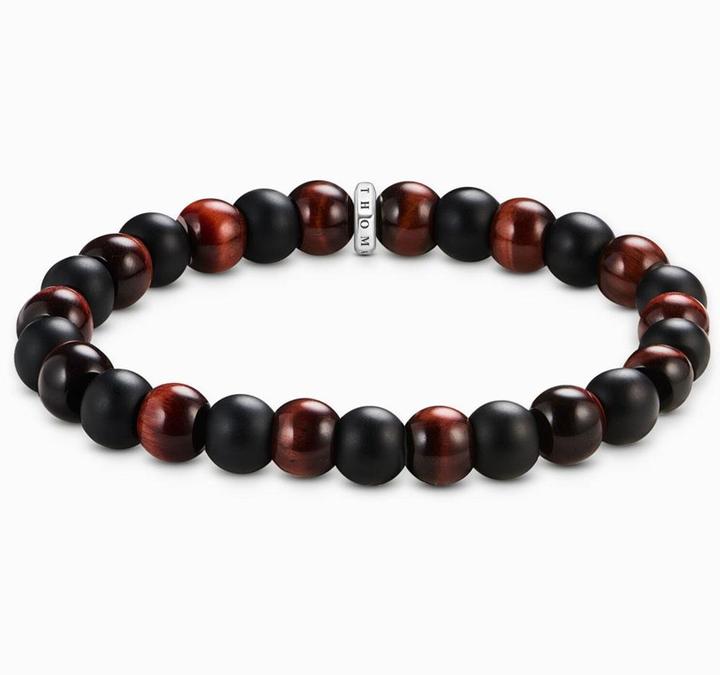 Produktbild Thomas Sabo Armband Obsidian und rotes Tigerauge (19 cm, Silber 925)