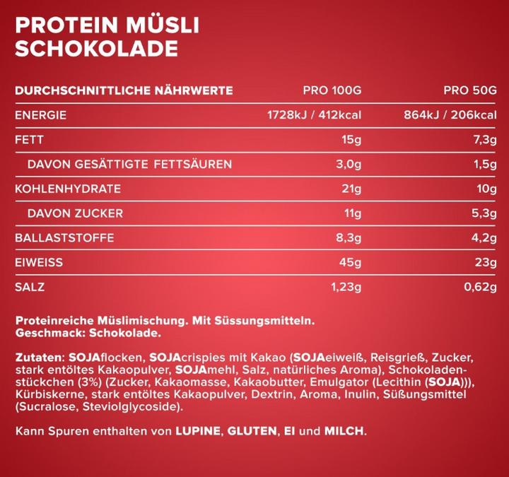 Valori nutrizionali e ingredienti IronMaxx Muesli proteico (sacchetto da 2000 g) (2000 g)