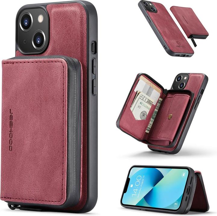 Produktbild Cover-Discount iPhone 14 Plus - Hülle mit Kreditkarten Etui rot (Apple iPhone 14 Plus)