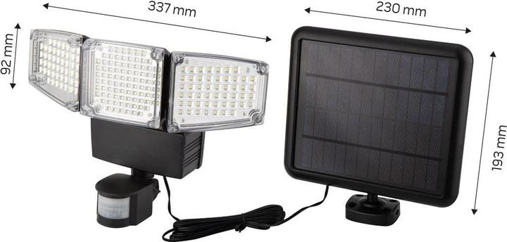Actual product image Neo Triple LED Solar Wall Light, 1000 lm (1000 lm)