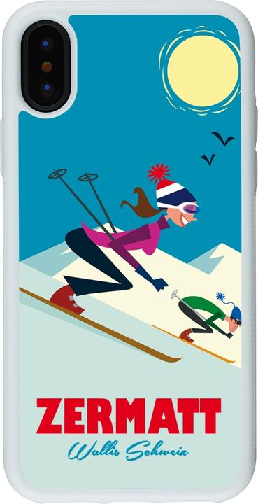Produktbild PhoneLook Hülle Silikon weiss Zermatt Ski Downhill (Apple iPhone XS, Apple iPhone X)