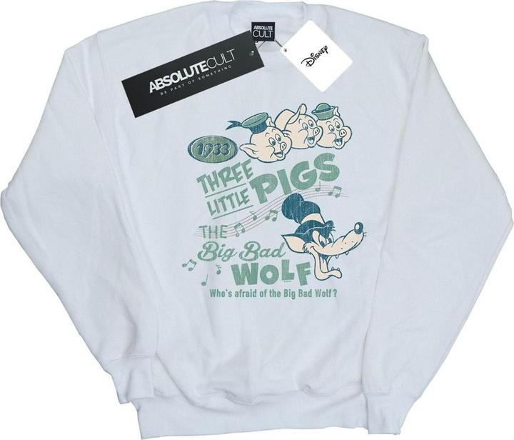 Actual product image Disney Mens Three Little Pigs Who's Afraid Of The Big Bad Wolf Sweatshirt (S)