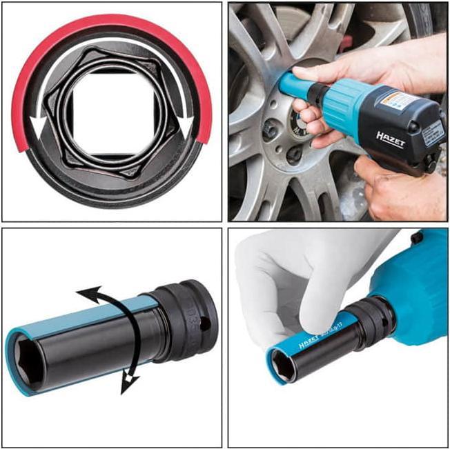 Produktbild HAZET Schlag-, Maschinenschrauber Steckschlüsseleinsatz ∙ Sechskant 903SLG-17 ∙ Vierkant12,5 mm (1/… (17 mm)