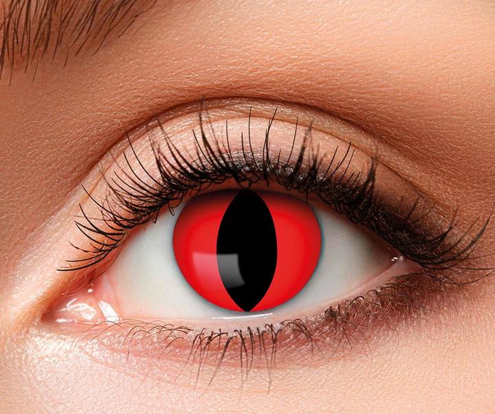 Image du produit Boland Lentilles de contact Crazy Cat : Lentilles hebdomadaires (Rouge)