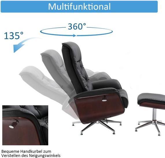 Produktbild Homcom Chesterfield Sessel mit Hocker