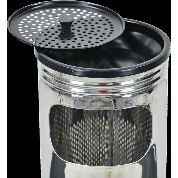 Immagine prodotto Durable Cestino gettacarte in metallo con posacenere rotondo (17 l)