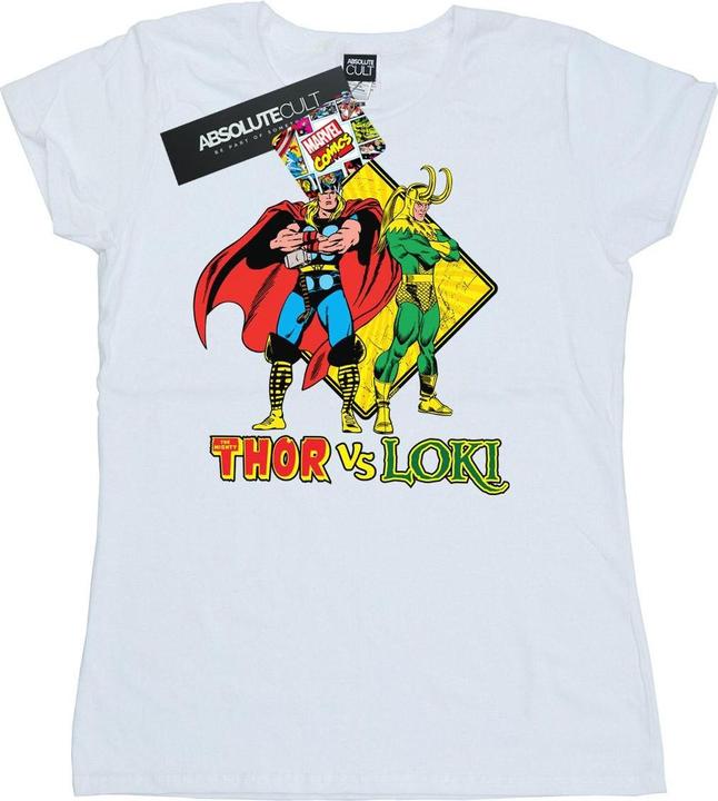 Actual product image Womens/Ladies Thor Vs Loki Cotton T-Shirt (XL)