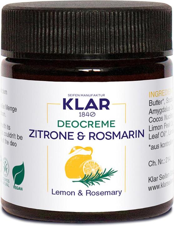 Immagine prodotto Klar Crema deodorante al limone e rosmarino (Crema, 30 ml)