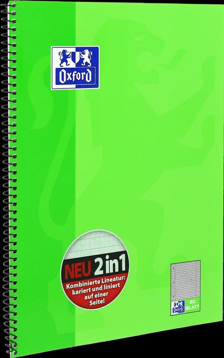 Actual product image Oxford College notebook (A4+, Checked, Soft cover)