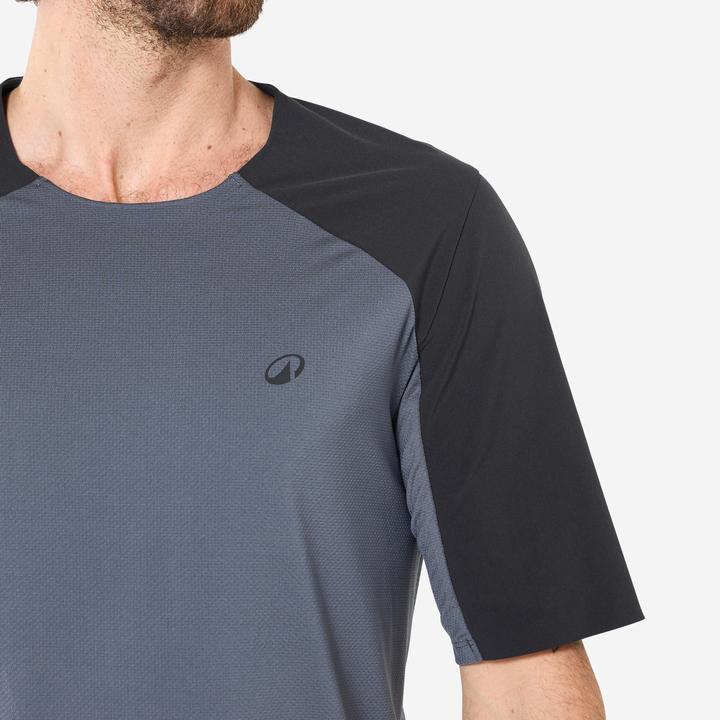 Produktbild Rockrider Radtrikot MTB kurzarm Cargo Herren grau/schwarz (XXL)