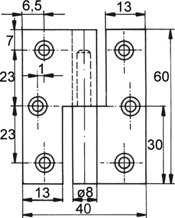 Actual product image Werkstarck FS furniture hinges, roll diameter 8 mm (1 pcs.)
