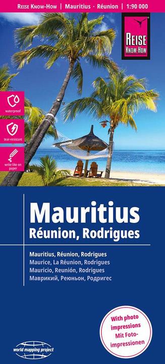 Immagine prodotto Mappa Mauritius, Réunion, Rodrigues (1:90.000)