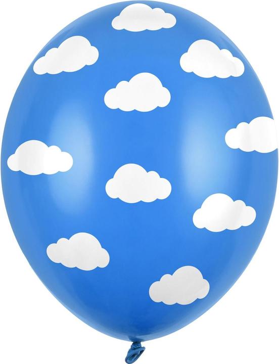 Actual product image Partydeco Balloons clouds blue/white Ø 30 cm, 6 pieces (6 x)