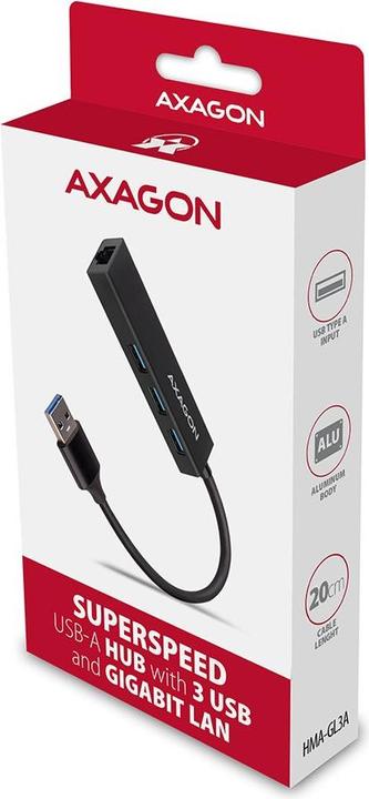 Produktbild Axagon HMA-GL3A (USB-C, 4 Ports)
