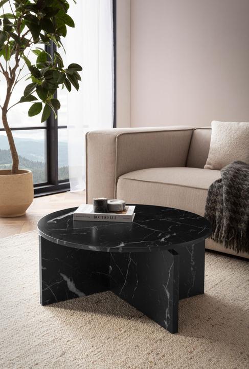 Actual product image FineBuy Couchtisch 70 cm Wohnzimmertisch Sofatisch Rund Gross Kaffeetisch Modern (70 x 70 x 33 cm)