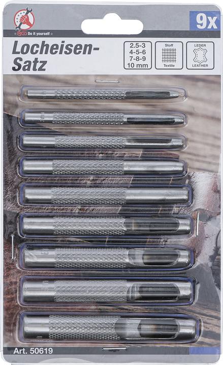Immagine prodotto BGS Serie di fustelle 2,5 - 10 mm 9 pz.