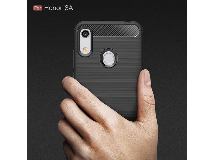 Actual product image Screenguard Honor 8A Cover Carbon Brushed Soft TPU (Fee 8A)