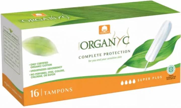 Immagine prodotto Organyc Tamponi Super Plus senza applicatore - 100% cotone biologico (16 x, Grande vantaggio)