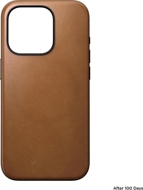Actual product image Nomad Back Cover Modern Leather iPhone 15 Pro Rust Brown (Apple iPhone 15 Pro)