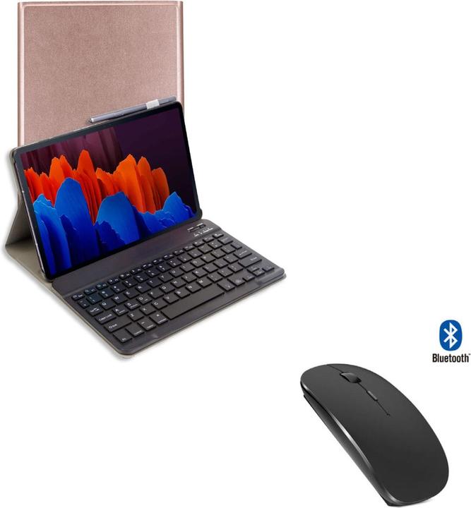Actual product image Lobwerk 3in1 Bluetooth Keyboard (Black) + Mouse + Cover for Samsung Galaxy Tab S7/S8 T870/X700 11 inch Case (X)