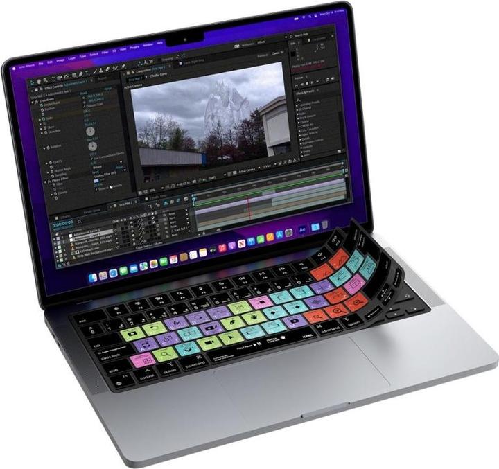 Immagine prodotto JCPAL Verskin After Effects Shortcuts Keyboard Cover per MacBook Pro 14"/16" (M1 2021/M2 2023), MacBook Ai (DE)