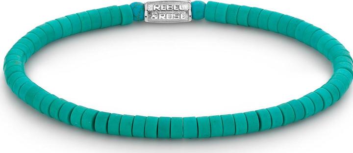Actual product image Rebel & Rose Bracelet Turquoise RR-40069-S-M Unisex (17.50 cm, Stainless steel)