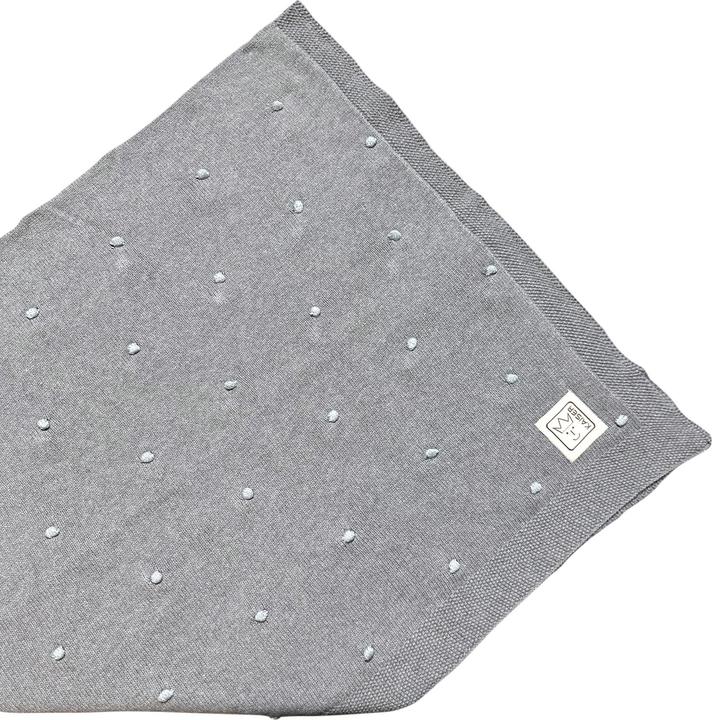 Actual product image Kaiser Baby blanket Knots grey/knots light blue 80 x 100 cm (80 x 100 cm)