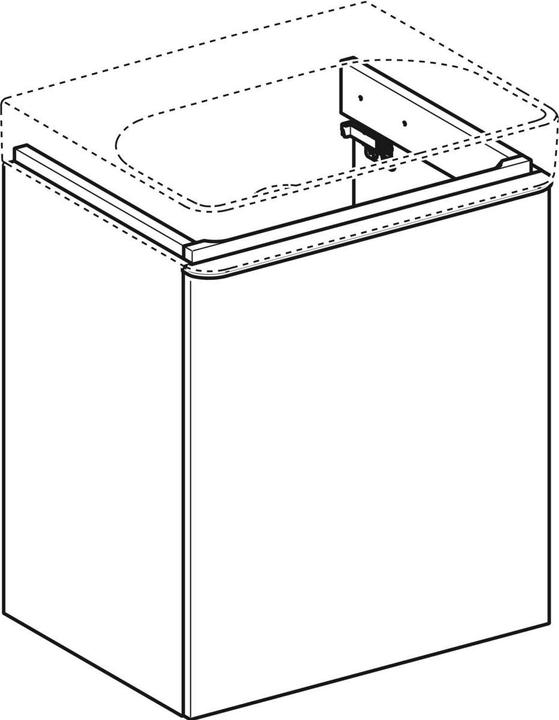 Produktbild Geberit Waschtischunterschrank Smyle Square Transchlag rechts 53,6 cm wei 500.365.00.1 (53.5 x 43.5 x 62 cm)