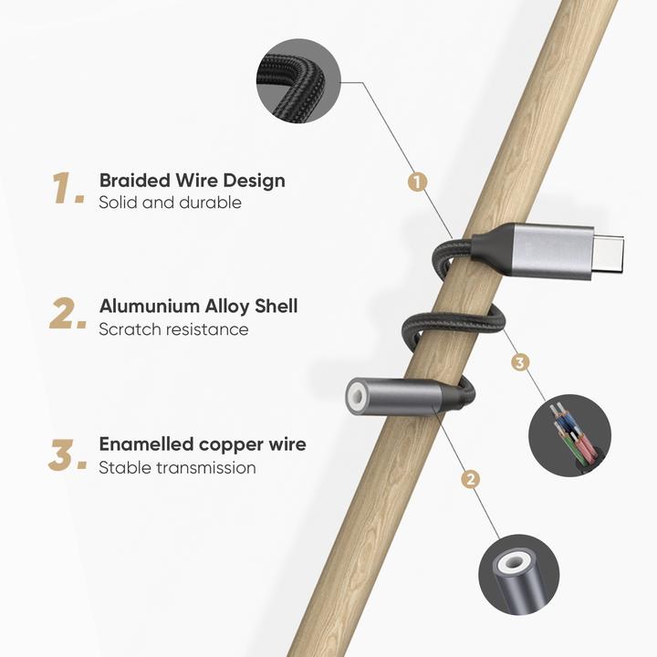 Immagine prodotto Ugreen Adattatore da USB-C a 3.5mm Jack (USB tipo C, Presa da 3,5 mm)