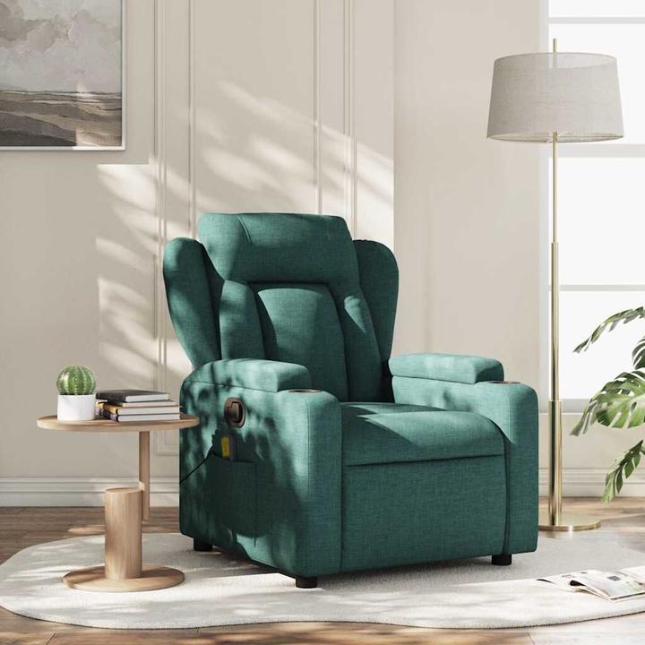 Image du produit VidaXL Fauteuil de massage vert foncé Tissu,Couleur : vert foncé,Matériaux