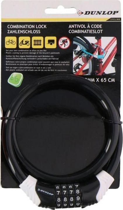 Produktbild Dunlop Spiral-Fahrradschloss mit Code