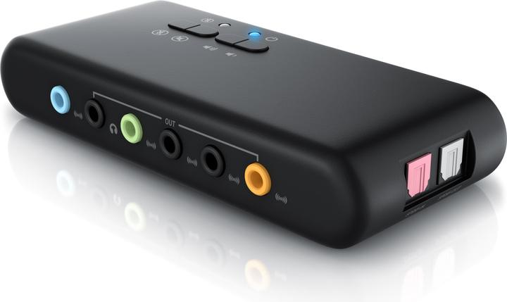 CSL USB Soundkarte 7.1 Surround, Extern, für bis zu 8 Lautsprecher, Dynamic 3D Surround, Treiber (USB 2.0)
