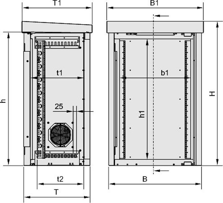 Image du produit Schroff Armoire d'extérieur (Rack 19 pouces)