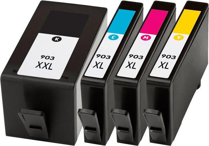 Actual product image Inkadoo Multipack compatible with HP 3HZ51AE / 903XL ink cartridge, contains 4 x ink cartridge
