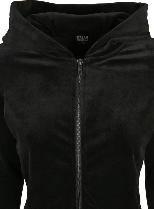 Image du produit Urban Classics Sweat à capuche en velours court avec fermeture éclair pour femmes (4XL)