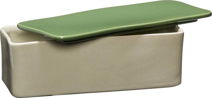 Immagine prodotto Hübsch Organizzatore da scrivania Amare Piccolo Sabbia/Verde (24 x 11 x 7 cm, 800 l)