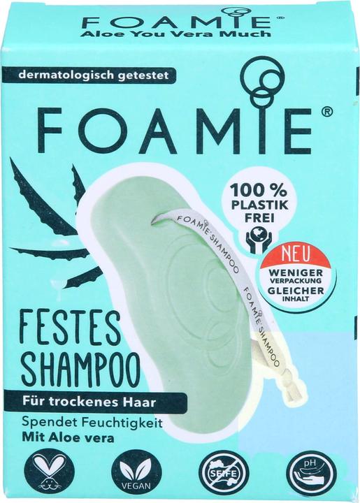 Foamie Festes Shampoo Aloe You Vera Much (80 ml, Festes Shampoo)