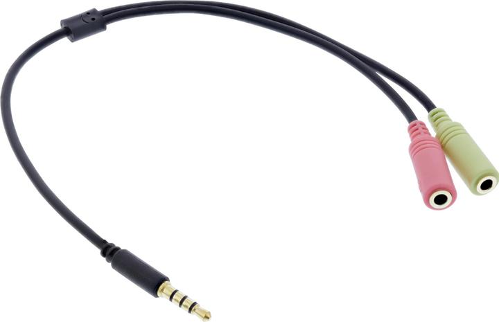 Actual product image InLine Audio Headset Adapter Cable (1 m, 3.5mm jack (AUX))