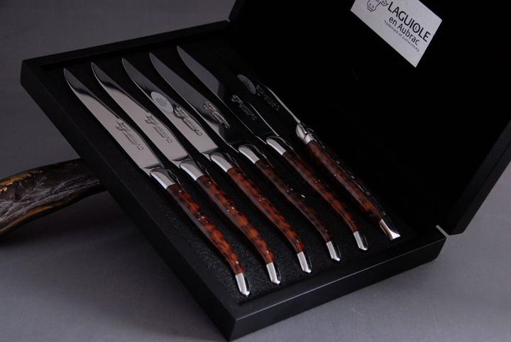 Image du produit Laguiole en Aubrac Couteau à steak en bois de serpent. (6 pièce(s), Couteau)