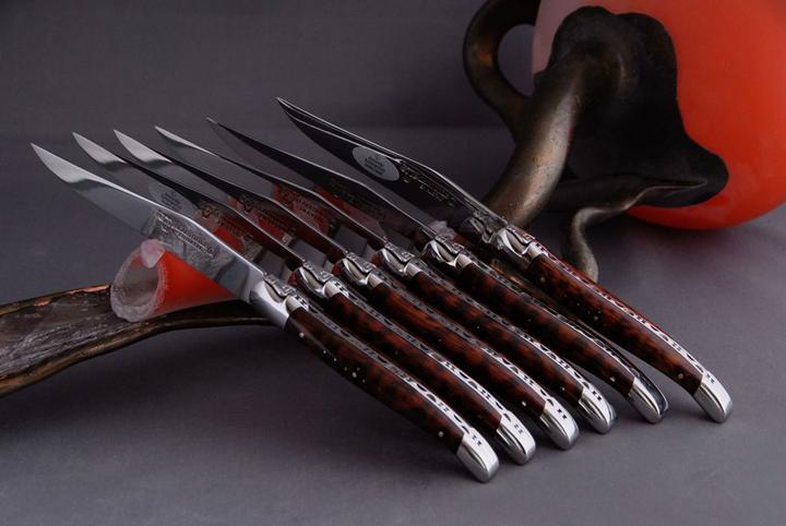 Image du produit Laguiole en Aubrac Couteau à steak en bois de serpent. (6 pièce(s), Couteau)